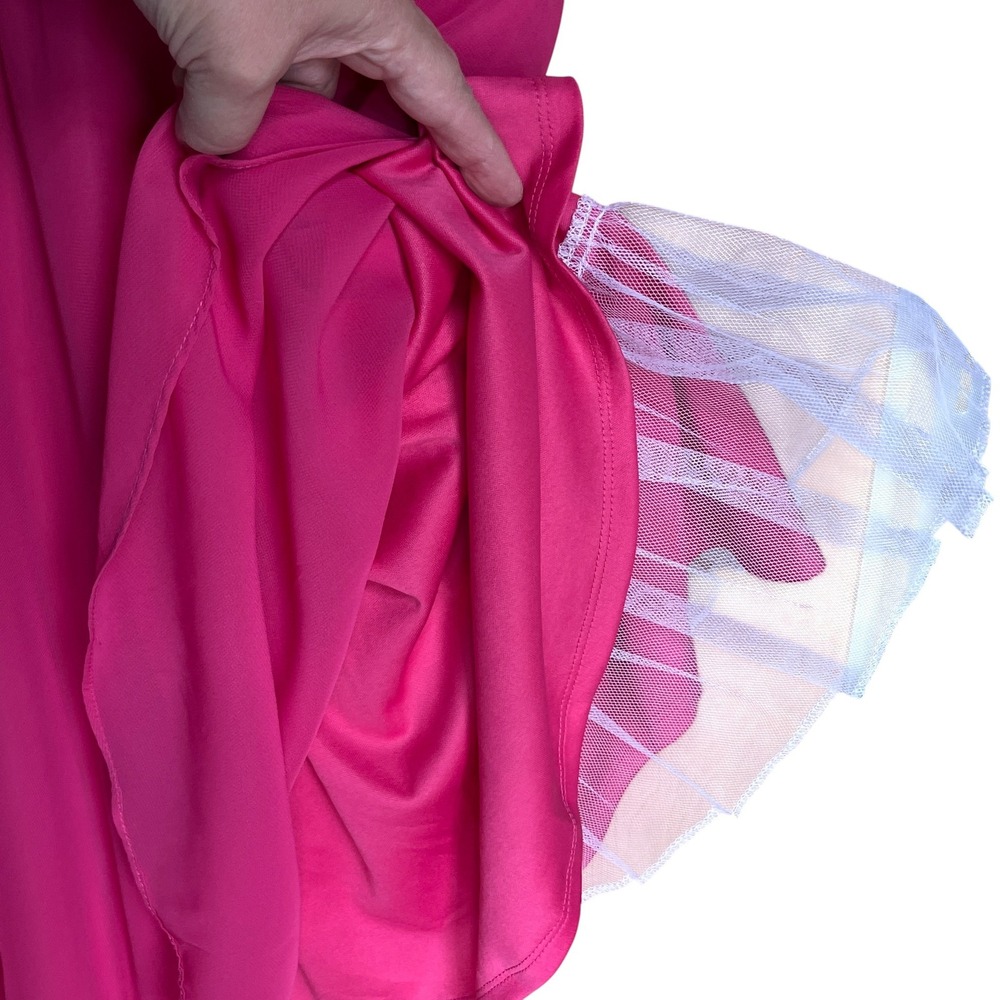 Rare Editions Sequin Halter Neck‎ Party Dress Girls Size 16 Pink Chiffon Skirt - Picture 8 of 11